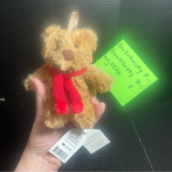 RETIRED BNWT Jellycat Bartholomew Bear Decoration plush ornament - Picture 2 of 12